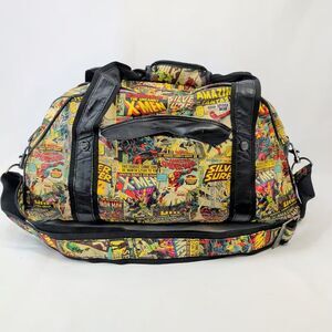 Vintage Marvel Comics Duffle Bag Spider-Man X-Men Comic Book Collage Gym Travel